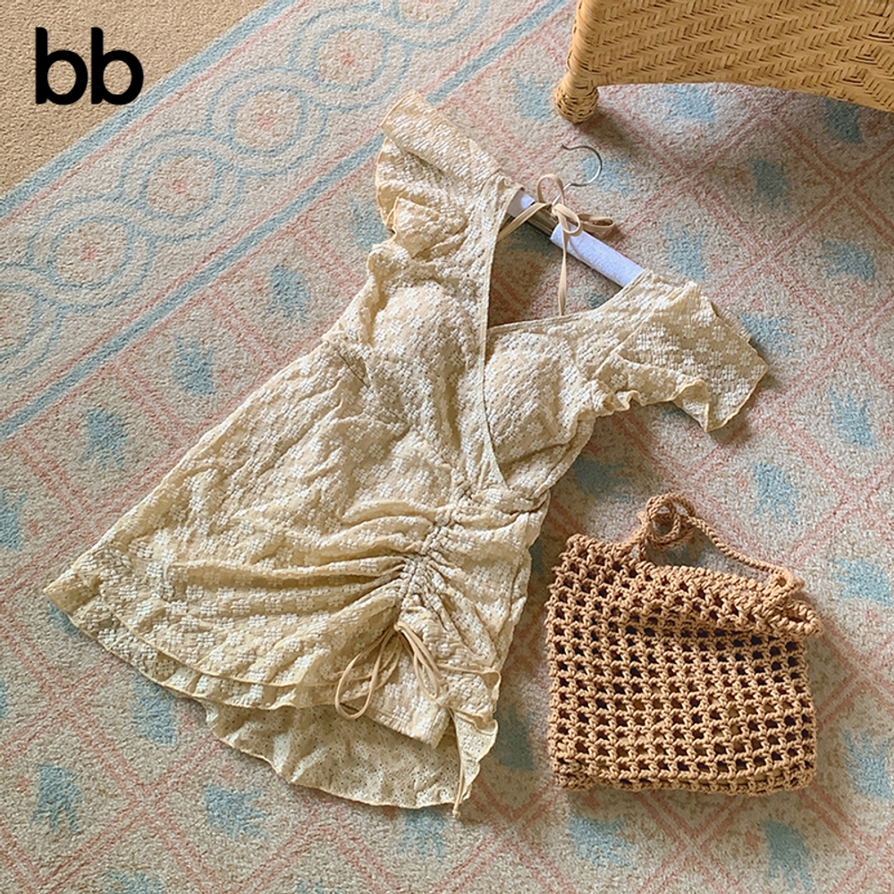 통통녀 수영복 부유방 커버 맘 팔뚝 키큰여자 뱃살 빅사이즈수영복 체형커버 동남아 베이지 M - 상세 이미지 4