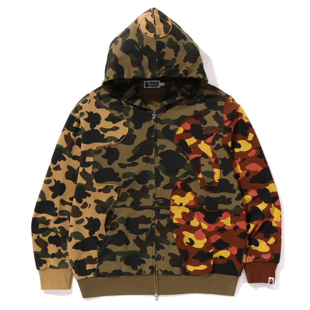 베이프 후드집업 1ST CAMO UPCYCLED RELAXED FIT FULL ZIP HOODIE 1L80-115-308 - 메인 이미지