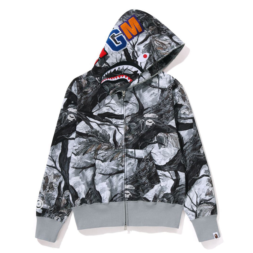베이프 우먼즈 후드집업 TREE EDGE CAMO SHARK FULL ZIP HOODIE 1L80-215-002 - 상세 이미지 4