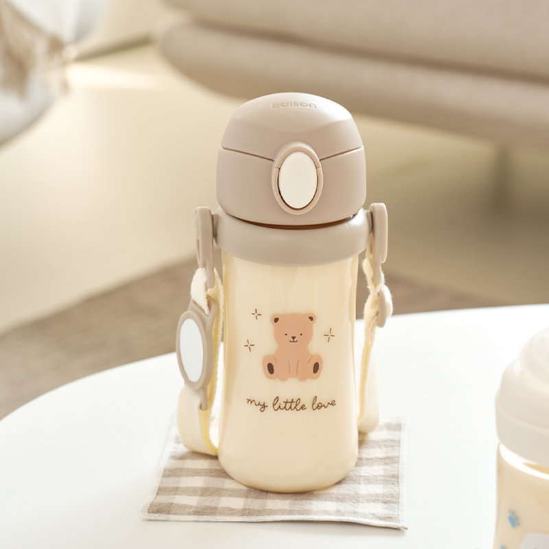 에디슨 리틀러브 PPSU 원터치 빨대컵 유아식기 자기주도 흘림방지 아기빨대컵 250ml