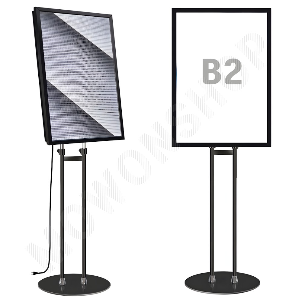 led POP 게시대 입간판 배너대 철제 실내 실외 스틸 배너 거치대 b2 - 메인 이미지
