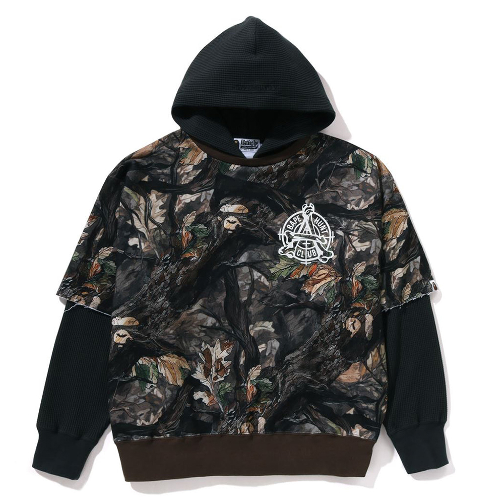 베이프 후드티 TREE EDGE CAMO LAYERED PULLOVER HOODIE 1L80-114-003 - 상품 이미지