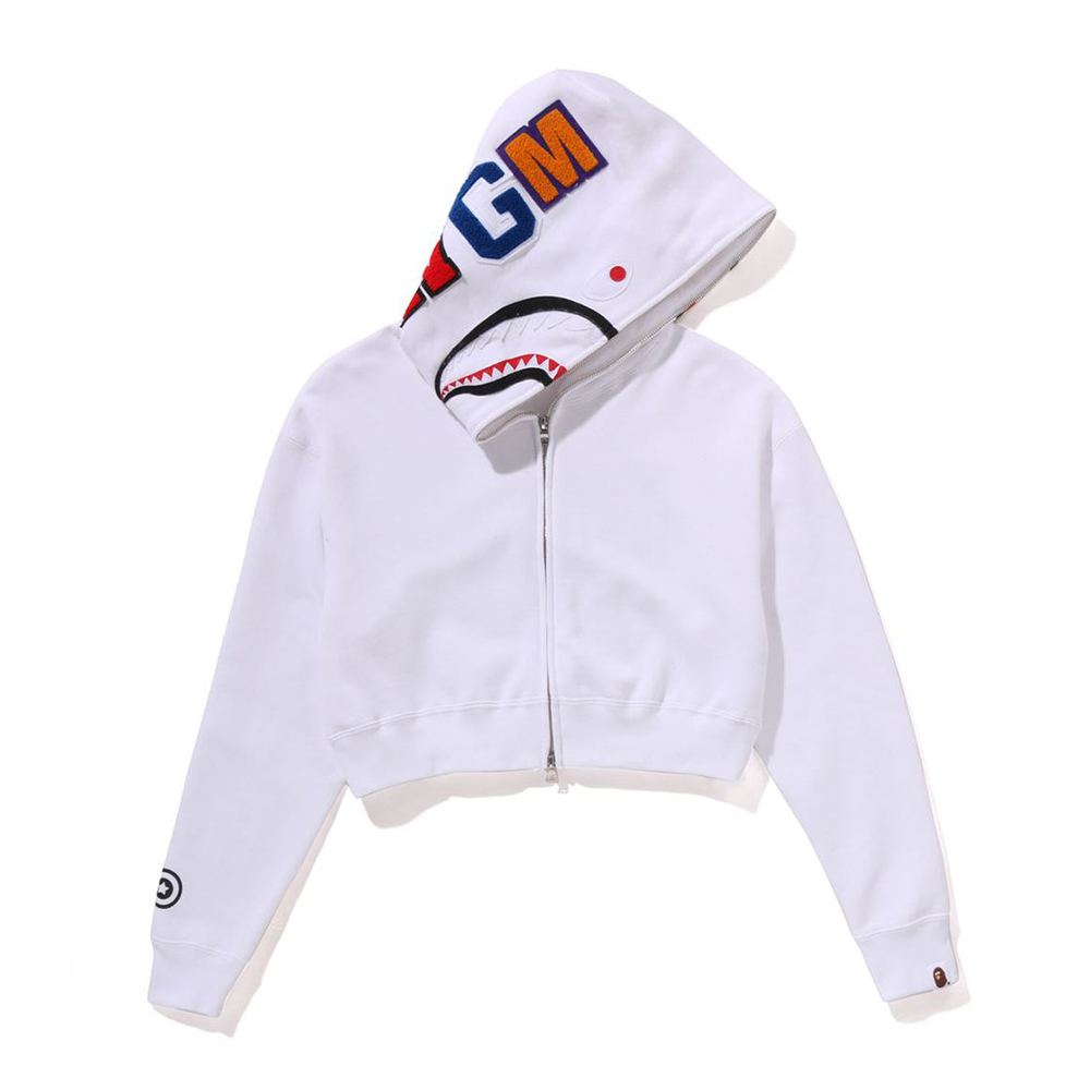 베이프 우먼즈 후드집업 SHARK CROPPED FULL ZIP HOODIE 1L80-215-011 - 상세 이미지 4