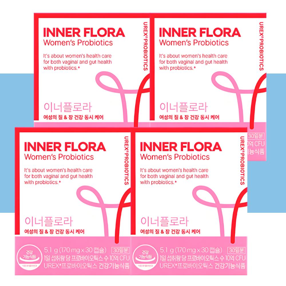 이너플로라 질유산균 뉴오리진 UREX 30캡슐X4박스 - 상품 이미지