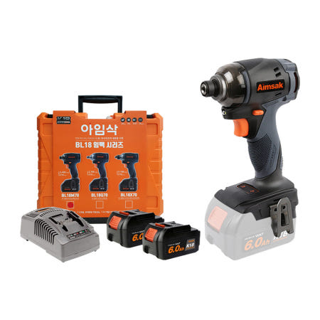 혜명몰협력사 혜명상점 BL모터 충전 임팩 드라이버 18V 6.0AH3 BL18M706