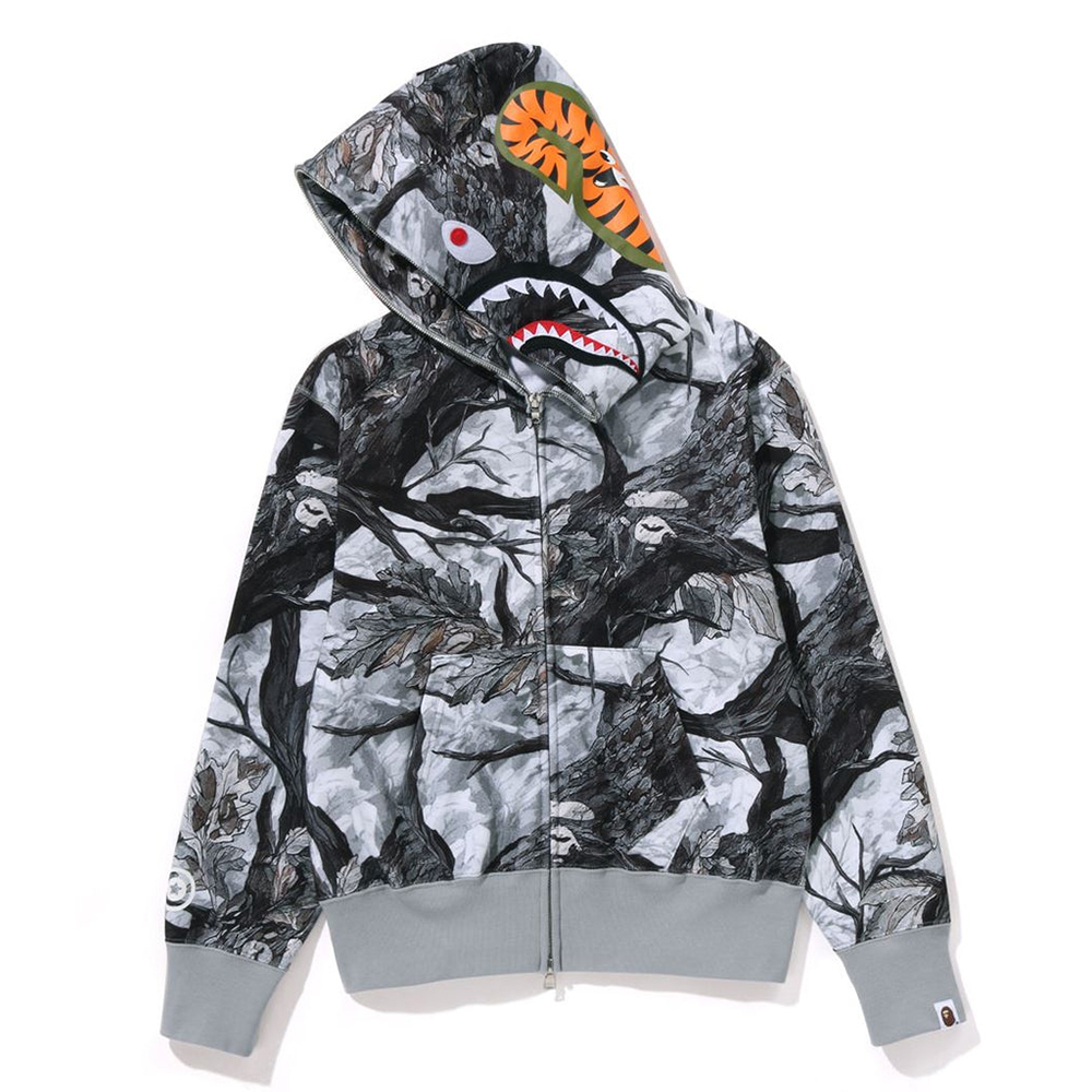 베이프 우먼즈 후드집업 TREE EDGE CAMO SHARK FULL ZIP HOODIE 1L80-215-002 - 상세 이미지 5
