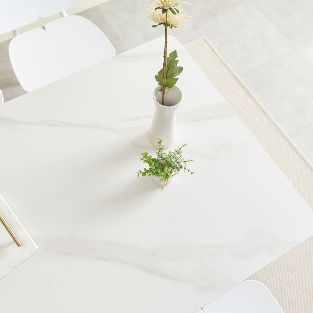 이프자인 포세린 세라믹 식탁 1200mm, 화이트 - 상세 이미지 3