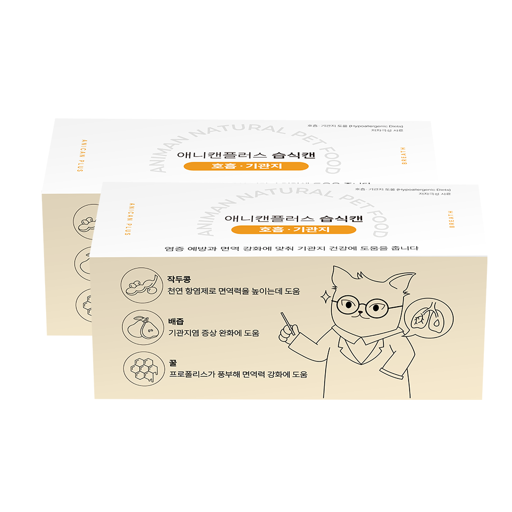 애니먼 애니캔 강아지 고양이 습식캔 처방식 기관지, 30g, 12개