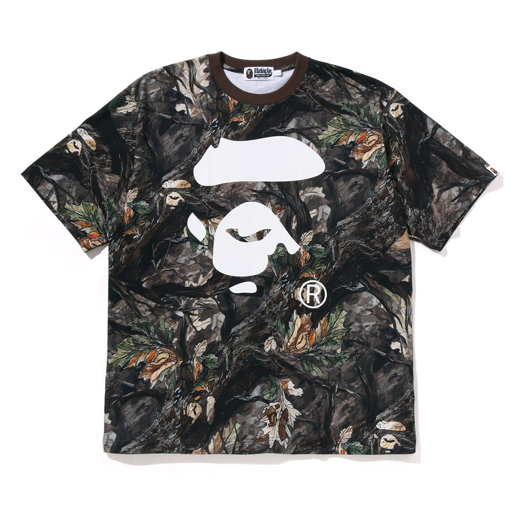 베이프 반팔티 TREE EDGE CAMO APE FACE RELAXED FIT TEE 1L80-109-012 - 상품 이미지