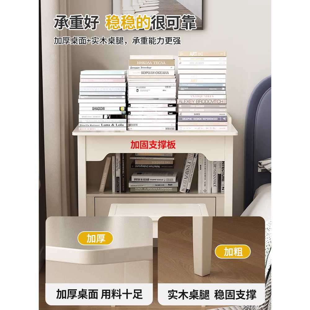 듀얼 폴딩 책상 침실 서재 공간활용 공부 스툴 테이블 60cm - 상세 이미지 4