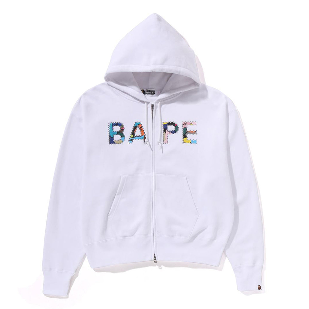 베이프 우먼즈 후드집업 MULTI CAMO CRYSTAL LOGO WIDE ZIP HOODIE 1L80-215-008 - 상세 이미지 3