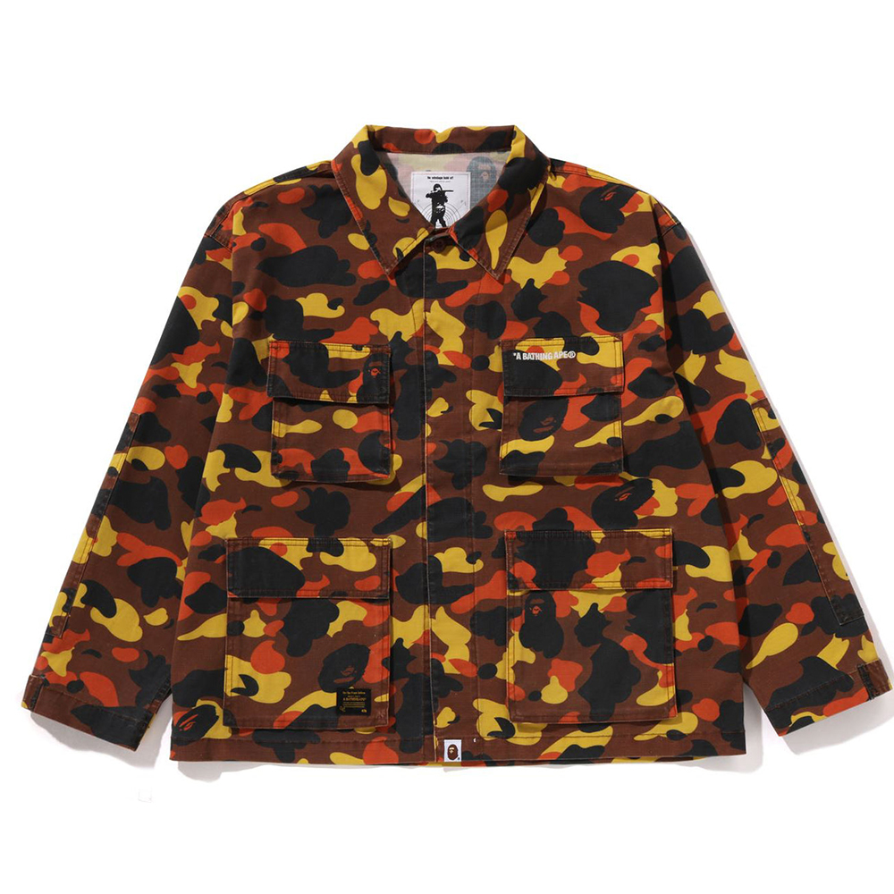 베이프 셔츠 1ST CAMO HEAVY WASHED MULTI POCKET CARGO LS SHIRT 1L80-131-302 - 상세 이미지 2