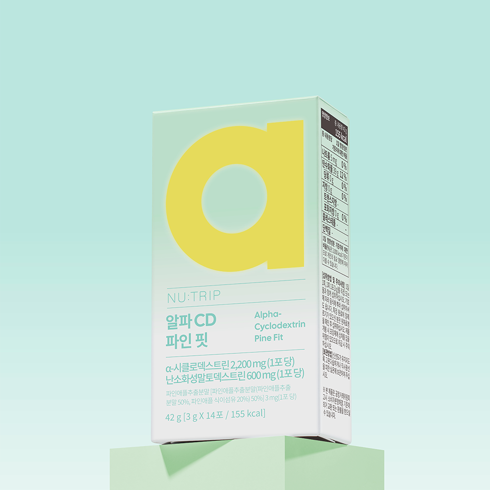 뉴트립 알파 CD 파인핏 알파시클로덱스트린 알파시디 파인애플맛 알파씨디 14포, 3개 - 상세 이미지 2
