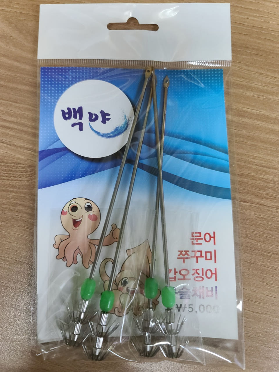 백야 갑오징어 문어 쭈꾸미 생미끼바늘 생미끼채비 4개입 세트 - 상세 이미지 2