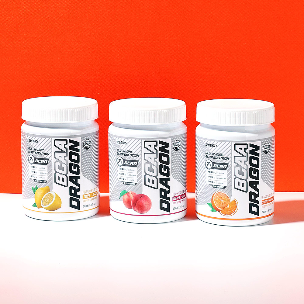 오늘의바디 BCAA 드래곤 레몬맛 필수아미노산 종합 보충제 500g 이미지 4