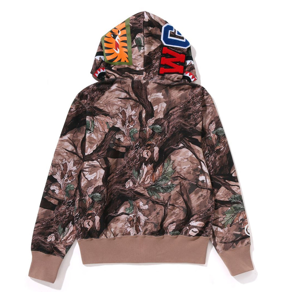 베이프 우먼즈 후드집업 TREE EDGE CAMO SHARK FULL ZIP HOODIE 1L80-215-002 - 상세 이미지 3