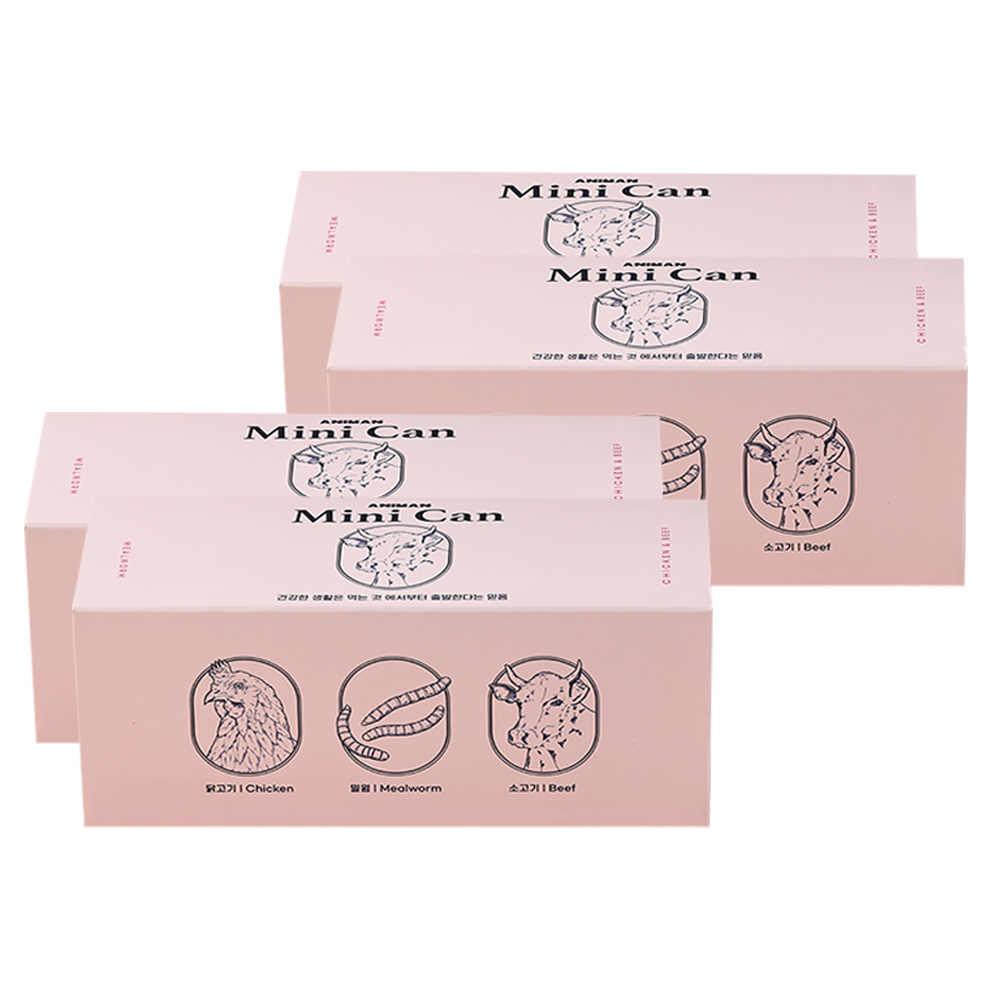 애니먼 애니캔 강아지 고양이 습식캔 소, 30g, 24개