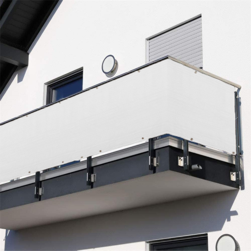 썬키다 발코니 테라스 베란다 가림막 옥상 난간 가리개 크림화이트 0.9x5m