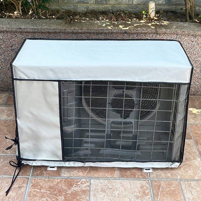 에어컨실외기커버 야외 열차단 방수 덮개 보관백 실버 롤커튼 스몰A / 74x54x26