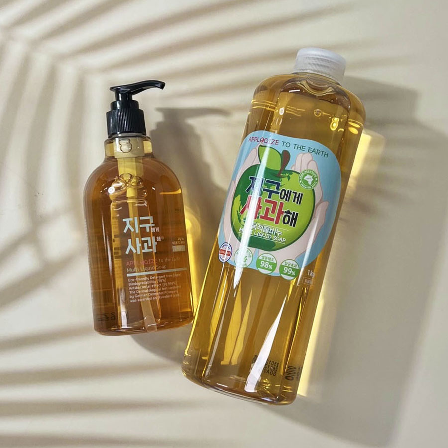 1종 주방세제 친환경 지구에게 사과해 멀티물비누  맨손설거지 캠핑용품 입원용품 벌크 리필세제 6차산업상품인증 조달청입점