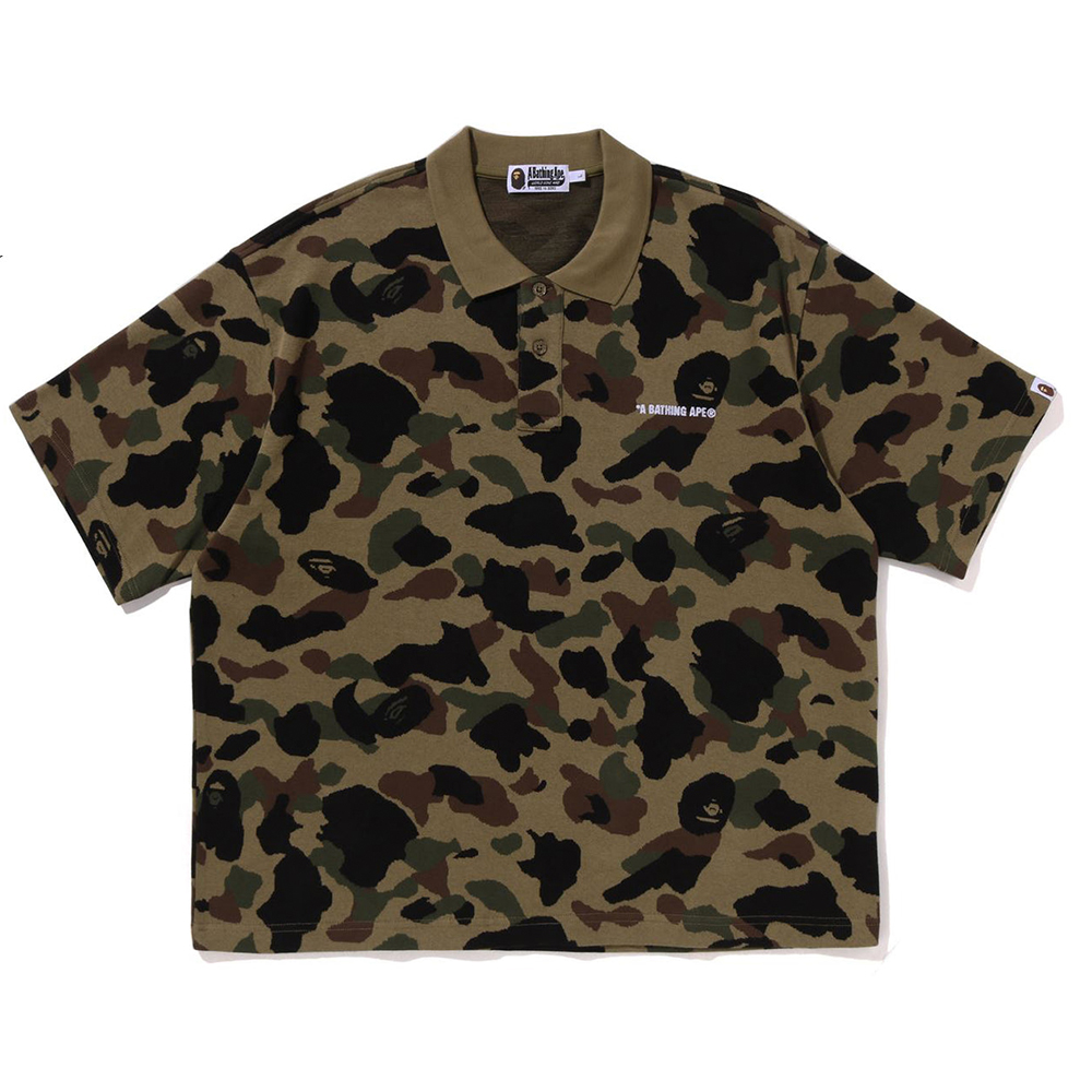 베이프 셔츠 1ST CAMO JACQUARD LOGO RELAXED FIT POLO SHIRT 1L80-112-302 - 상품 이미지