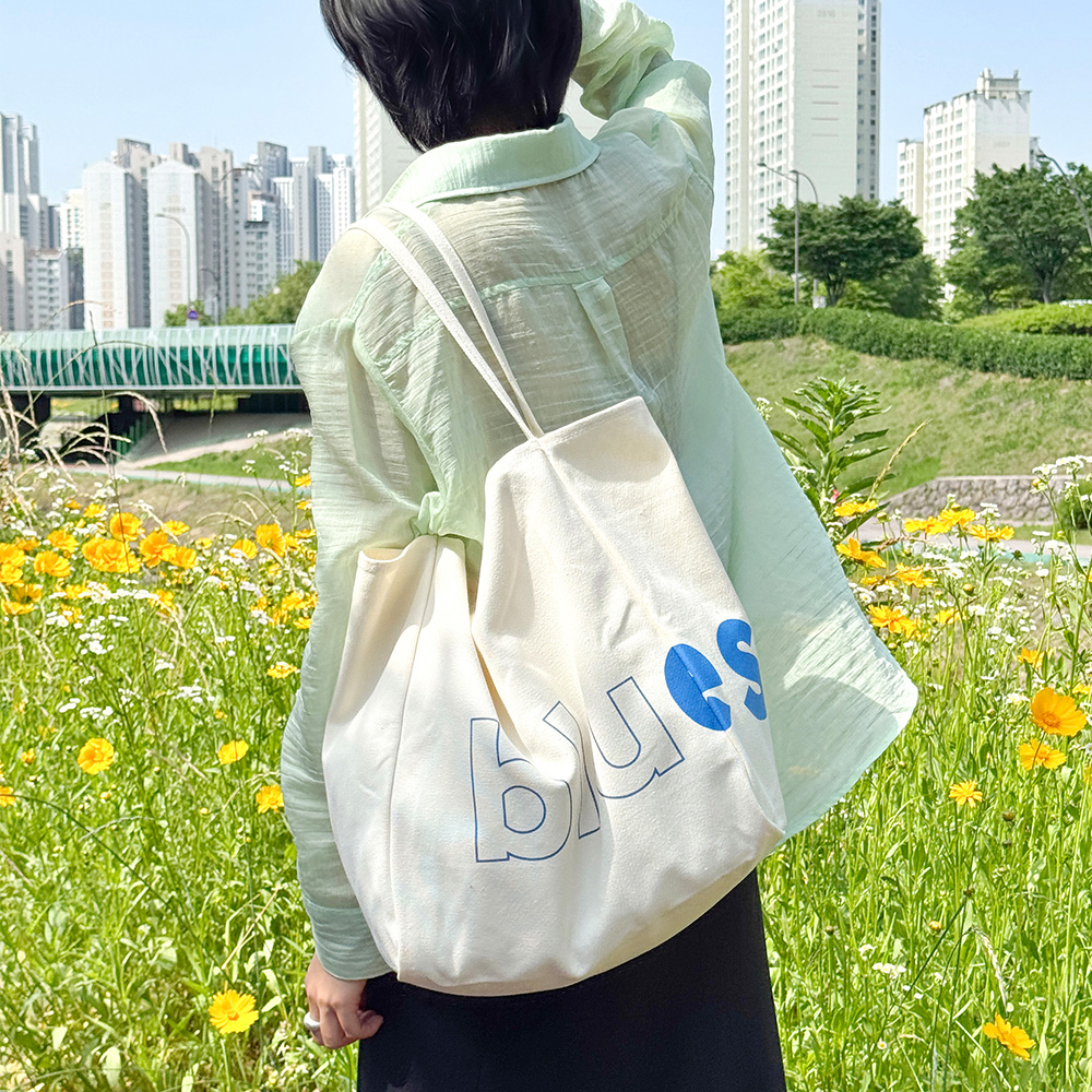 빅사이즈 캔버스 에코 숄더백 대학생 여대생 가벼운 큰 대형 쇼퍼백 라지 보부상가방 - 상세 이미지 2