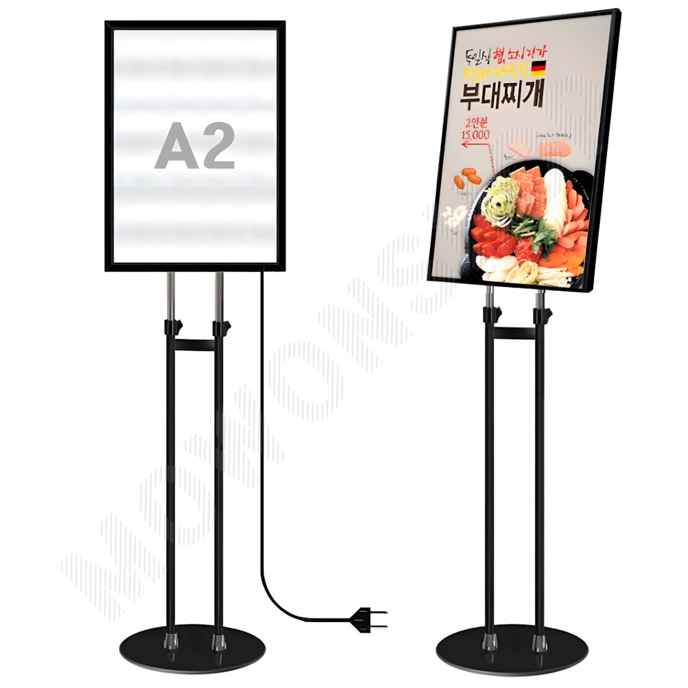 led 배너대 pop 게시대 실내 실외 스탠드형 배너 거치대 간판 a2 - 상품 이미지