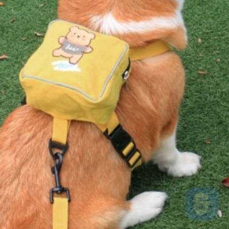 필더갭 강아지가방하네스 M 옐로우곰 반려견백팩 강아지하네스가방