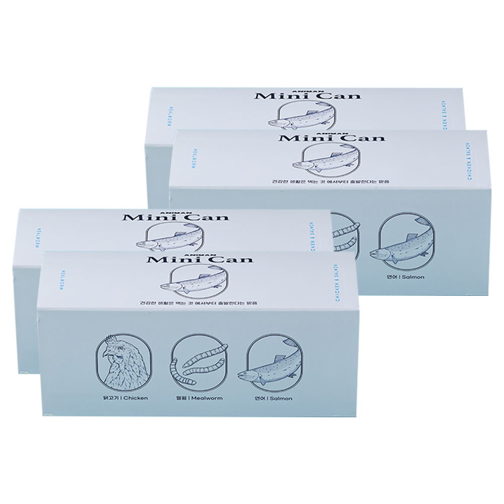 애니먼 애니캔 강아지 고양이 습식캔 연어, 30g, 24개