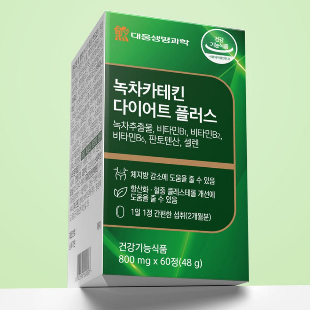 대웅생명과학 녹차 카테킨 다이어트 플러스 혈행 슬림 골드 약2개월 60정, 1개 - 상품 이미지