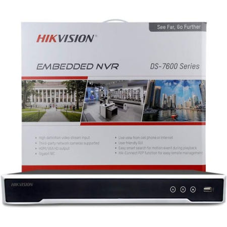 [해외]4K 8-Channel PoE Network Video Recorder NVR, Embedded Plug & Play DS-7608NI-I2/8P(2021 New Versi