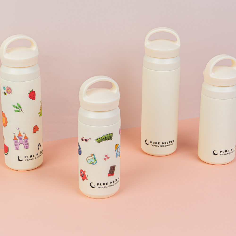 퓨어미즈키 누구나 스테인리스 SUS304 텀블러 꾸미기 스티커 포함 350ml, 1개 - 상세 이미지 5