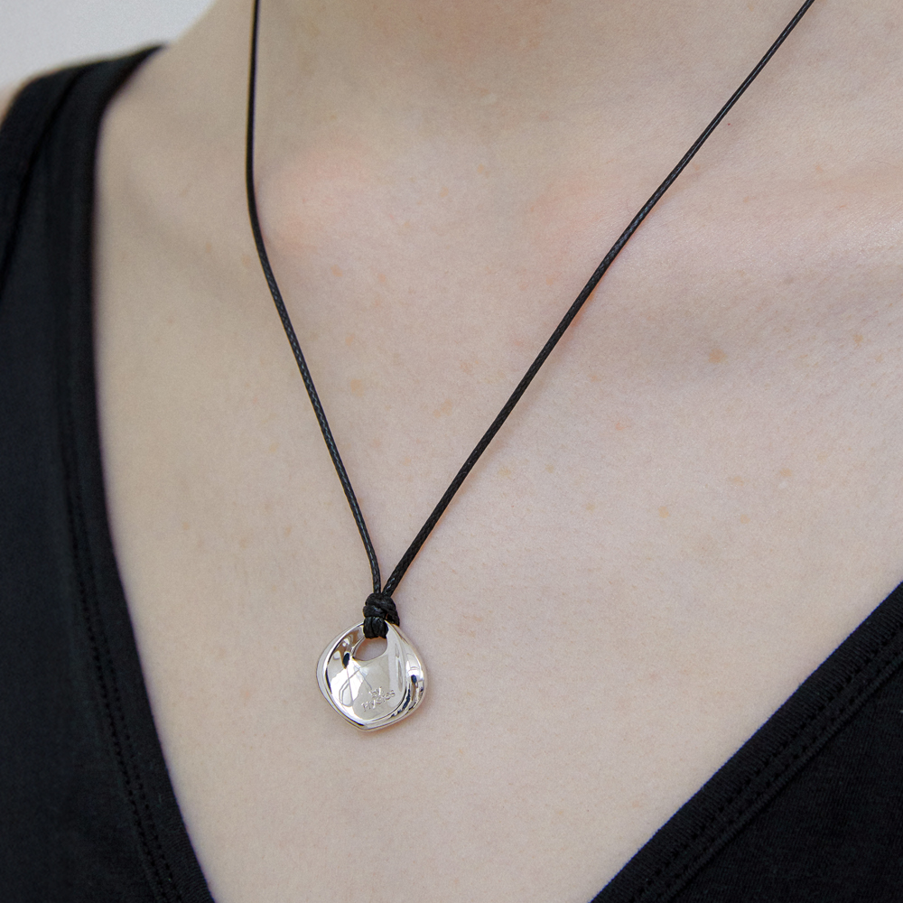 [바이이에르] Clay string necklace (Silver) BH7N56737WB800 - 상세 이미지 2