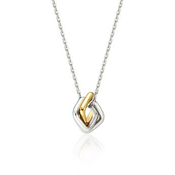 [바이이에르] [925 silver] Moving square necklace S (Combi) BH7N40700C9450 - 상세 이미지 4