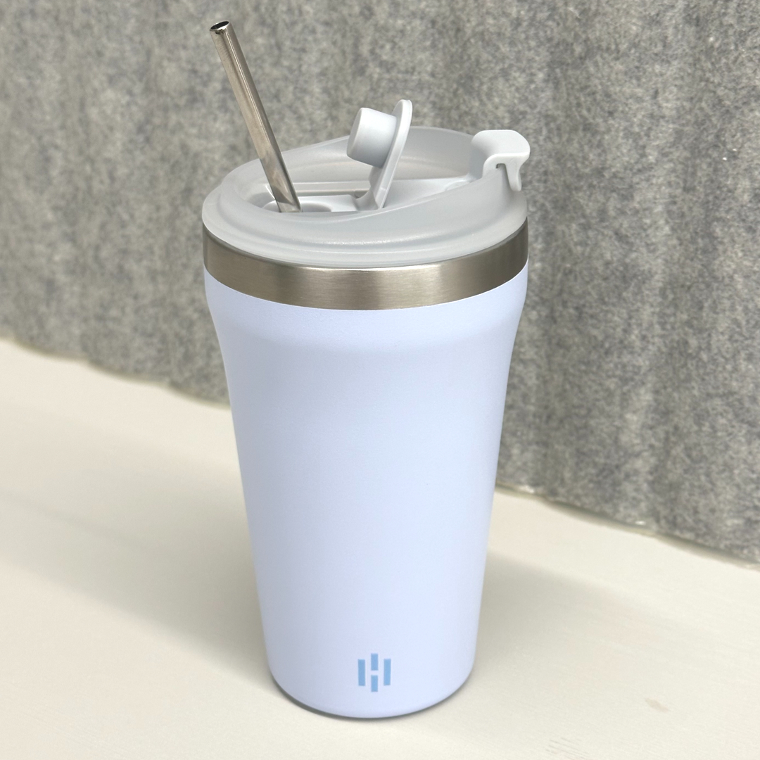 해밀로 핏락 밀폐형 소형 텀블러 얼죽아 스텐 보온 보냉 355ml, 스카이블루, 1개 - 상세 이미지 4