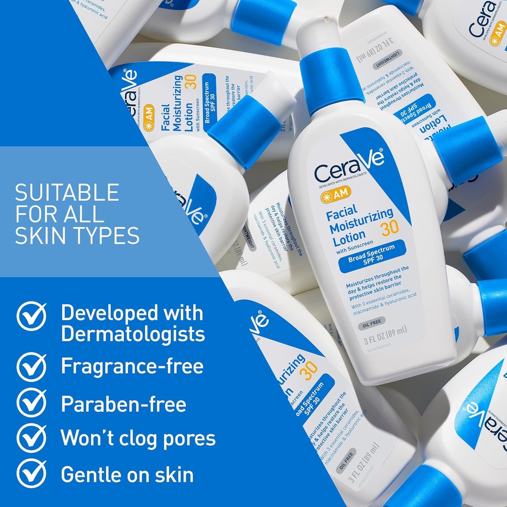 CeraVe 세라베 AM 자외선차단 로션 SPF30 89ml - 상세 이미지 4