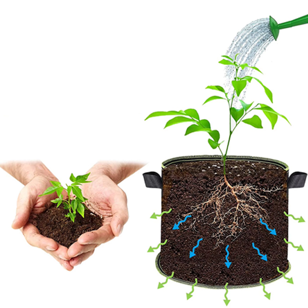 부직포화분 원형 텃밭 옥상 테라스 베란다 그로우백 친환경 숨쉬는화분 10/20/30갤런 - 상세 이미지 3