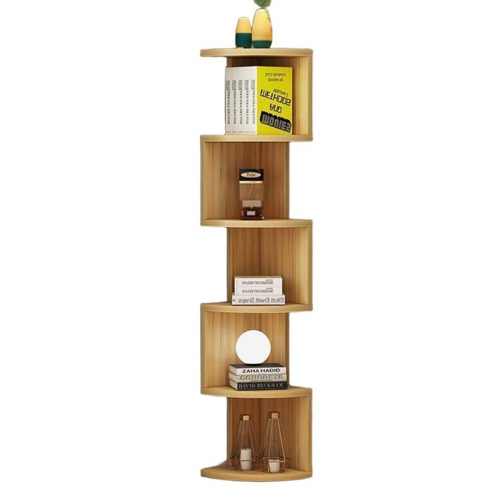 틈새 소품 장식장 삼각 진열장 좁은방 거실장 브라운 4단 30x127.5cm - 상품 이미지