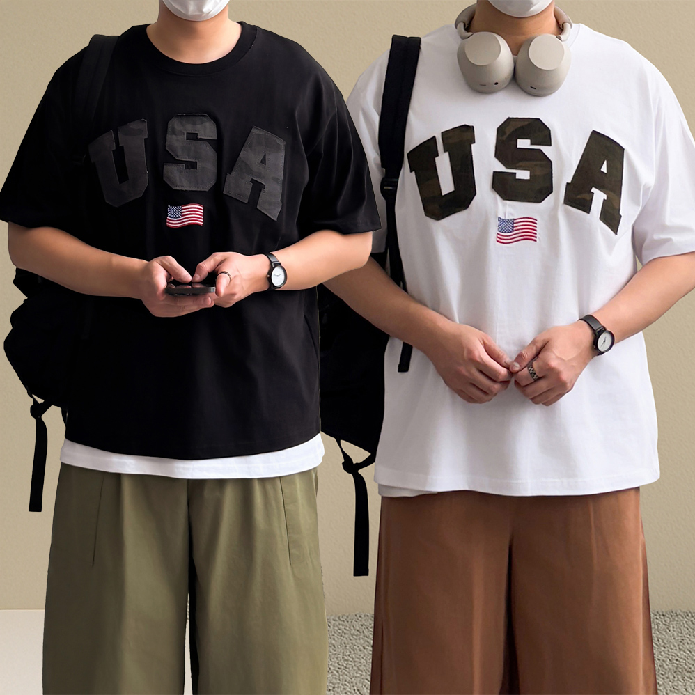 카모반팔티 커플반팔티 쿨링티셔츠 - 상품 이미지