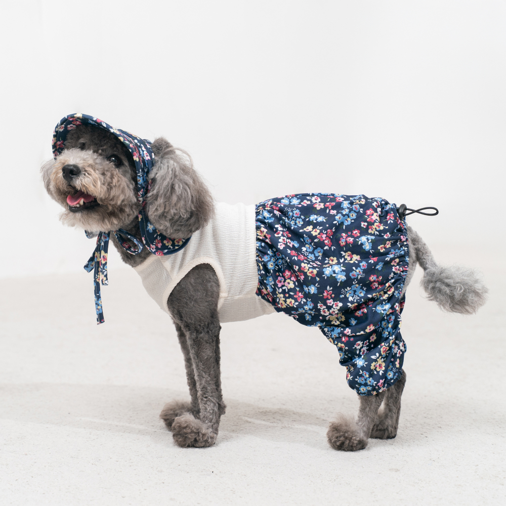 강아지몸빼 바지 여름 올인원 할머니옷 호박바지 촌캉스룩 제품 이미지