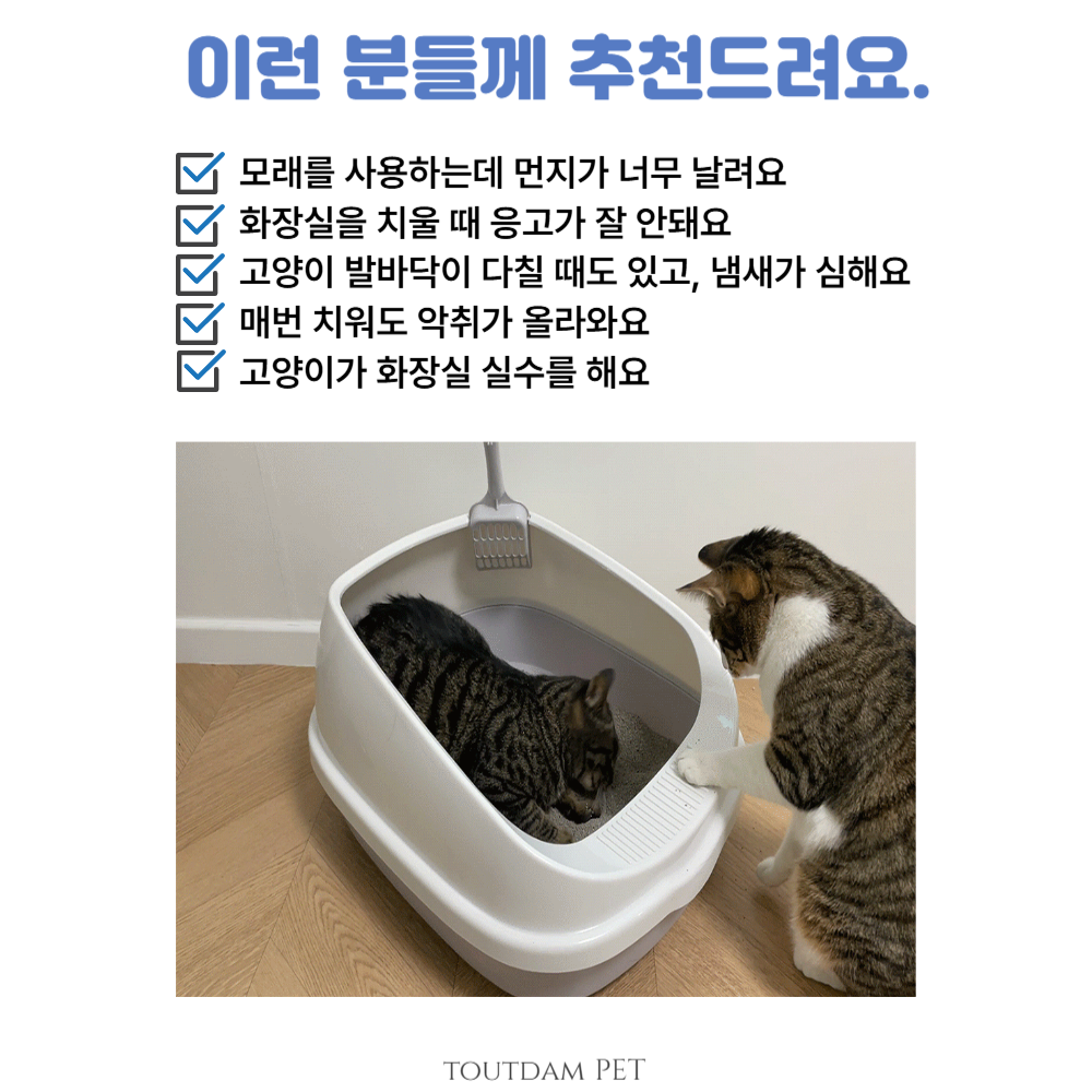 뚜담펫 고양이모래 6kg 대용량 먼지없는 천연 벤토나이트 모래 - 상세 이미지 3