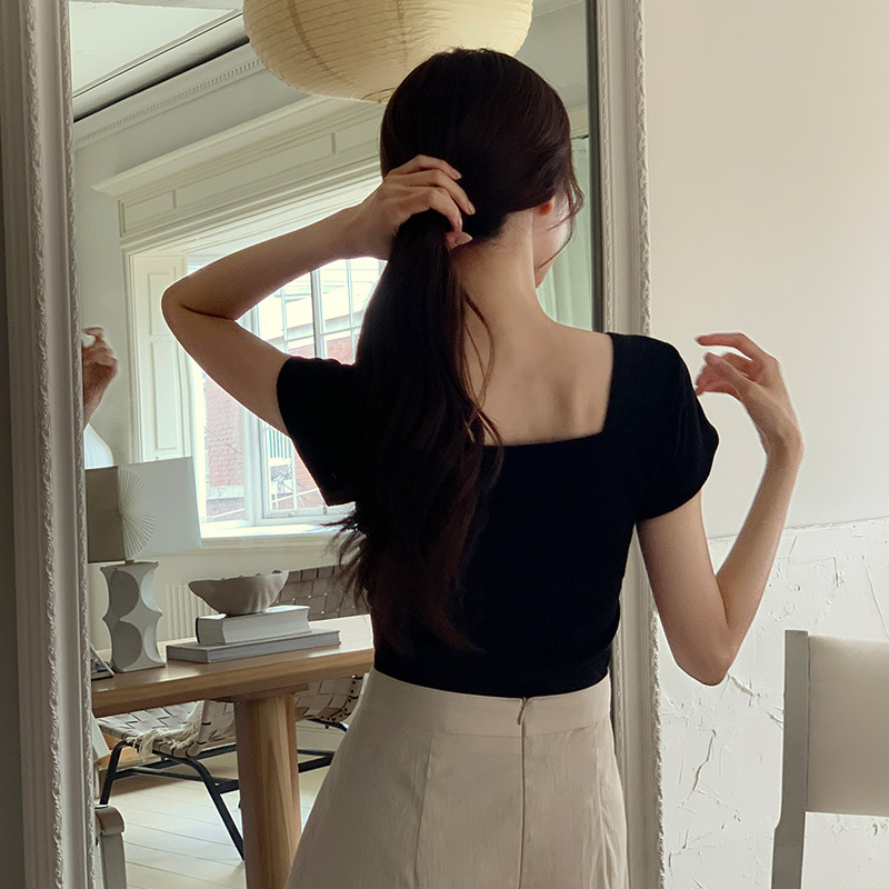 리브 스퀘어 셔링 드레이프 반팔티 ts4659 - 상세 이미지 4