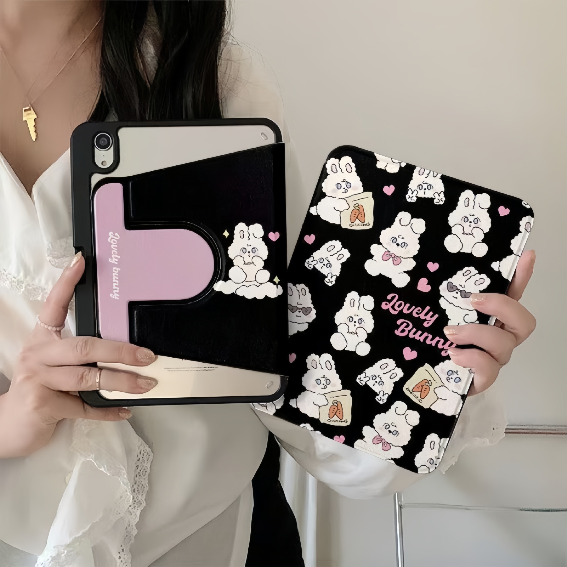 토끼 캐릭터 소프트 커버 iPad Air4 5 iPad Pro 10 9 8세대 - 메인 이미지