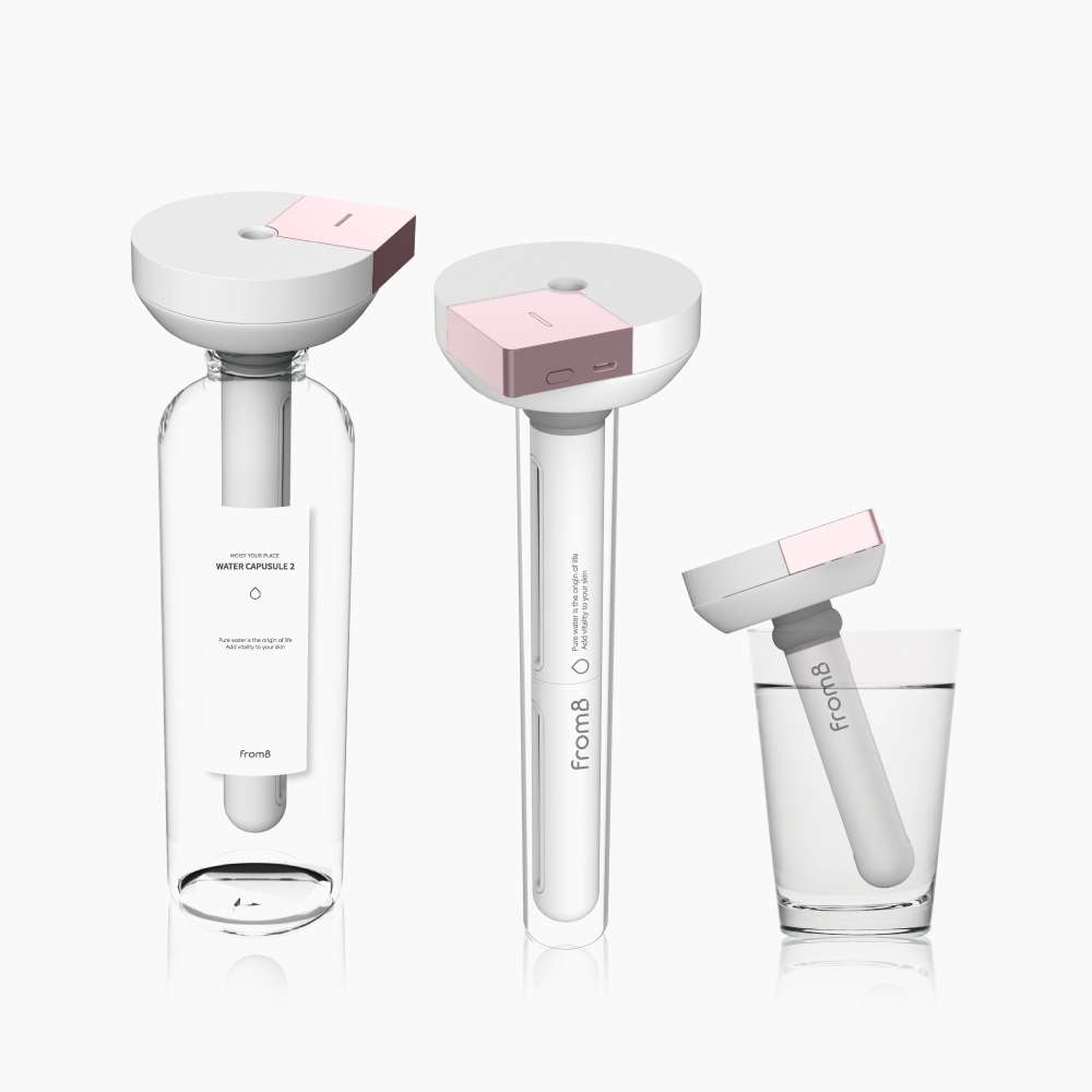 프롬비 워터캡슐2 무선 스틱 생수병 미니가습기 FA145 핑크