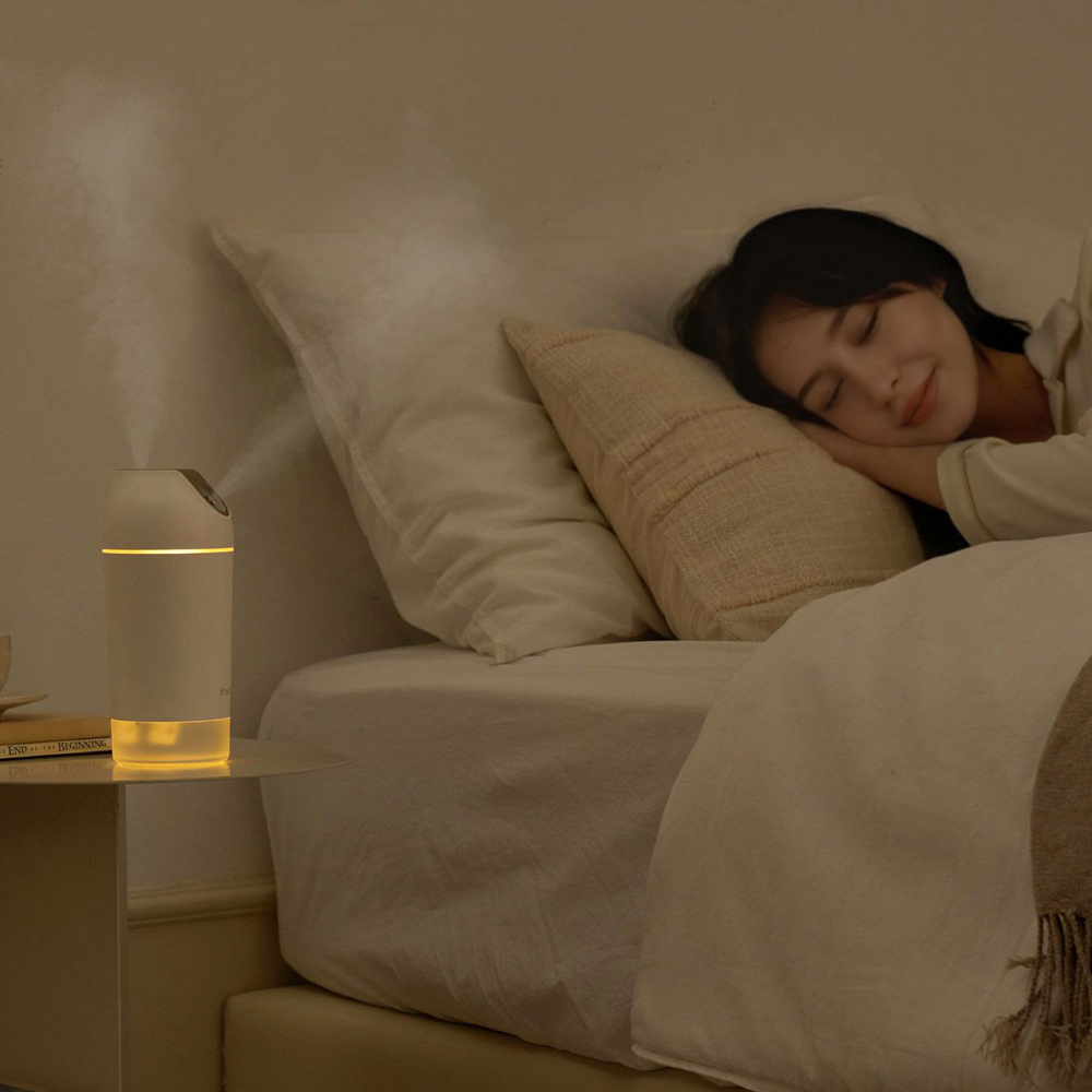 프롬비 미니 가습기 사무실 휴대용 무선 더블미스트 500ml FA128 그레이