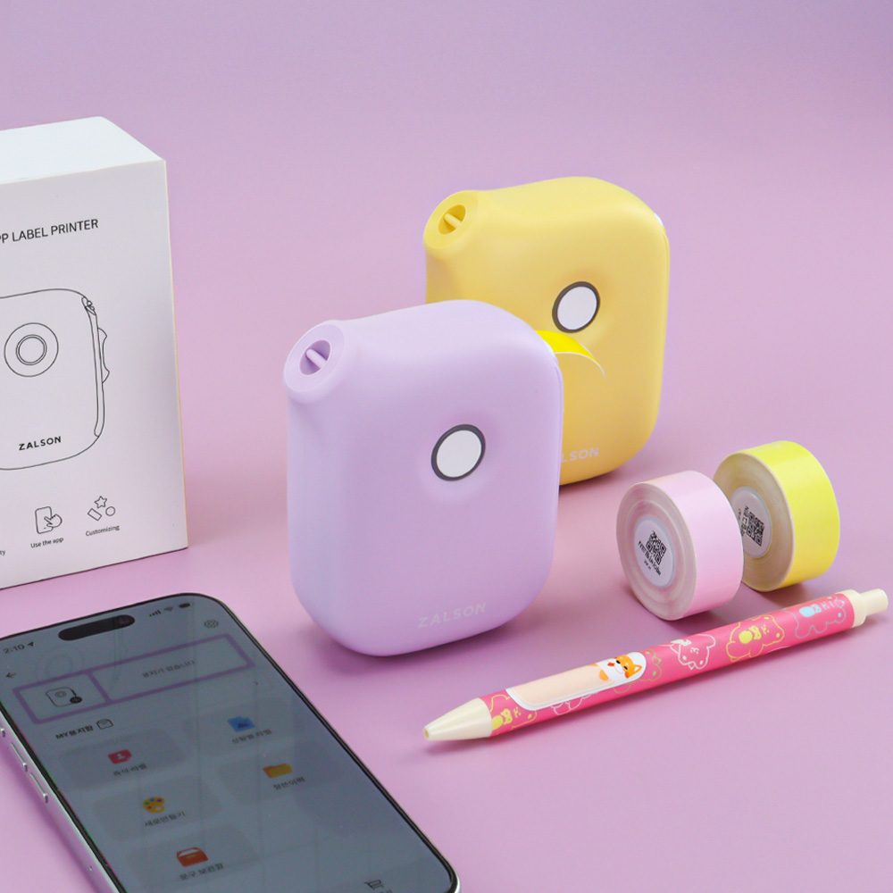 잘쓴 단지 라벨프린터 휴대용 미니 라벨 스티커 프린터 B1