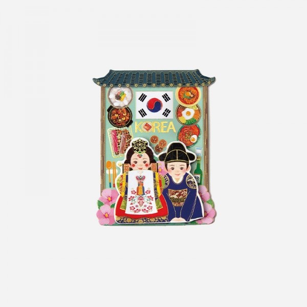 외국인 친구 선물 마그넷 냉장고자석 전통예복 입체자석 5종 - 상세 이미지 2