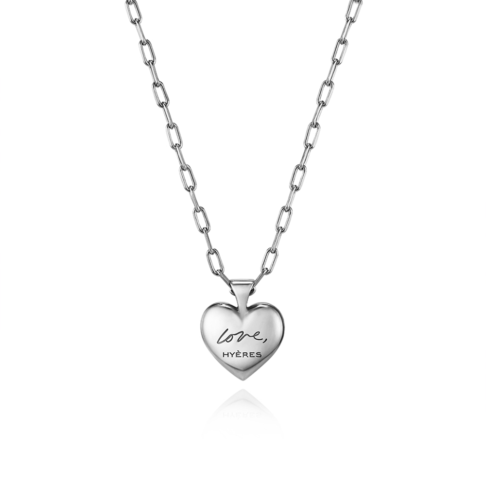 [바이이에르] Heart spade enamel necklace black (Silver) BH6N36638WB450 - 상세 이미지 3