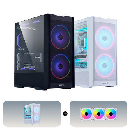 [패키지] 리안리 LANCOOL 206 RGB 케이스 + 쿨링팬 (팬 선택가능)