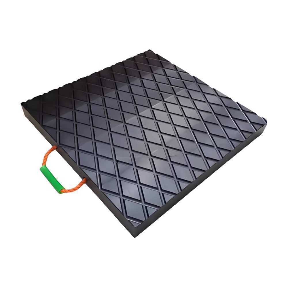 아웃트리거 받침대 발판 고무 미끄럼방지 화물차 블록 500x500x60mm 20-25톤 - 상품 이미지